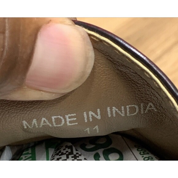 WALK LONDON Tassel Kiltie Loafers Shoes Men's Dark Burgundy Leather Size 11 - Picture 9 of 16